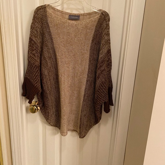 Wooden Ships Cotton Blend Knit Sweater Dolman Sleeves sz S/M Neutral Boho Beach - Picture 2 of 13